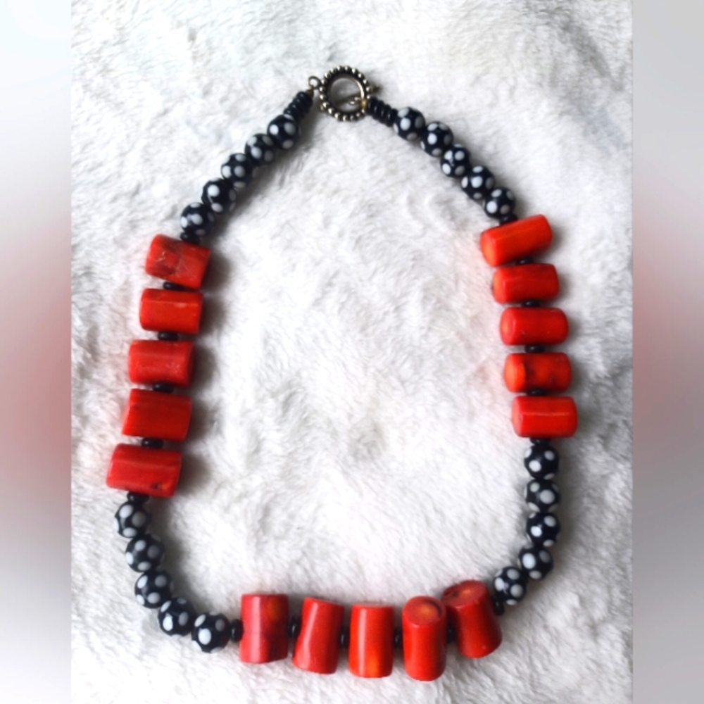 Coral Necklace And Bracelet